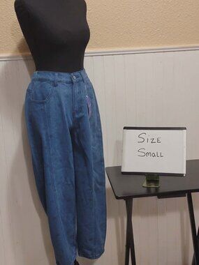 CHOUYATOU Women's 2025 Polka Dot Pattern Barrel Jeans Boyfriend Y2K Casual Mid R